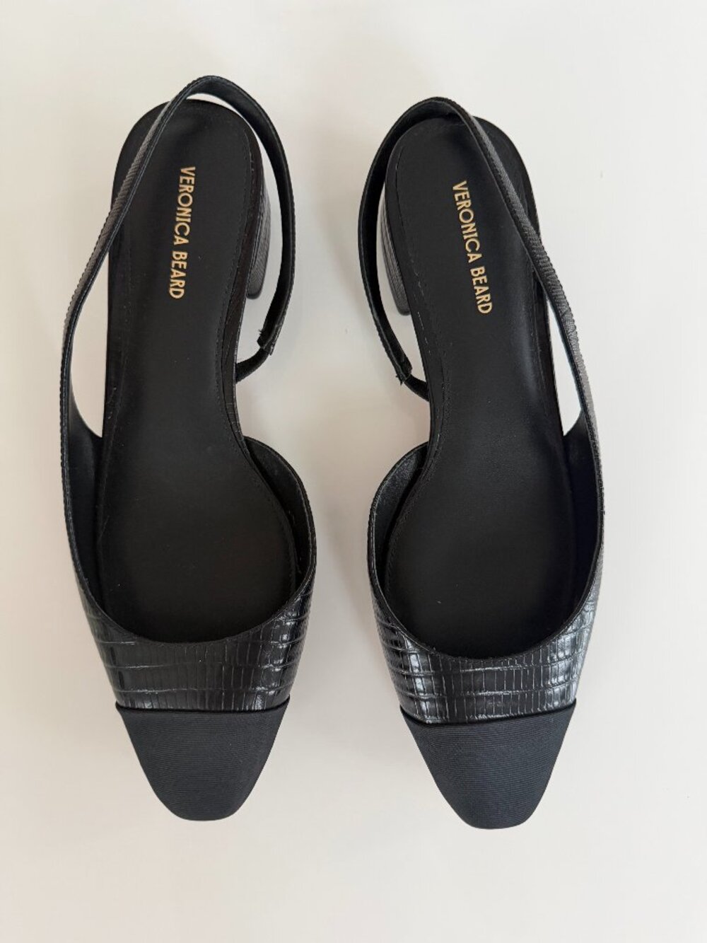 Veronica Beard Black Slingback Heels